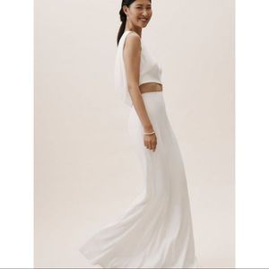 BHLDN Tadashi Shoji Gidley Skirt & Lawrence Top Bridal Set 2